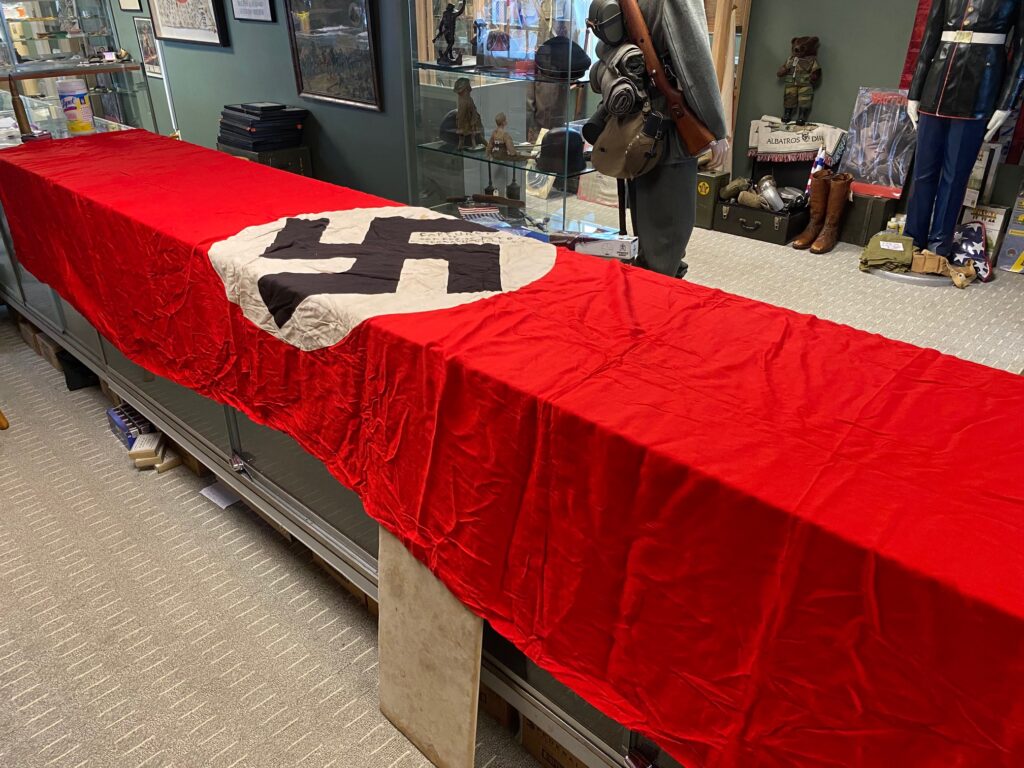 Massive Signed World War II German Doublesided Banner Flag The War
